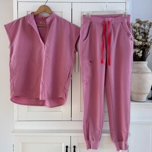 Figs Pink Track Pants & Joggers